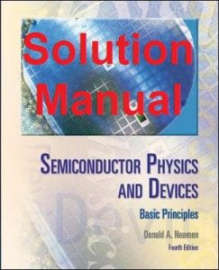 Solution Manual Semiconductor Physics and Devices 4th Edition Donald Neamen