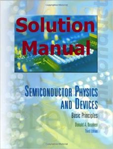 Solution Manual Semiconductor Physics and Devices 3rd edition by Donald Neamen