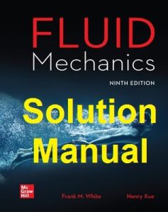 Solution Manual Fluid Mechanics 9th Edition Frank White