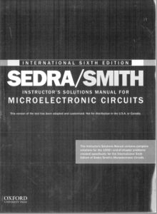 Instructor's Solution Manual for Microelectronic Circuits 6th Edition Sedra Smith