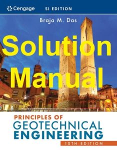 Braja Das Principles of Foundation Engineering 10th Edition SI Edition Manual