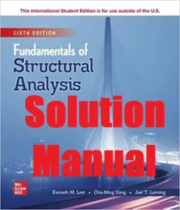 Solution Manual Fundamentals of Structural Analysis 6th Edition Kenneth Leet Chia-Ming Uang