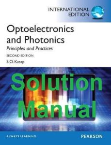 Solution Manual Optoelectronics and Photonics International Edition Safa Kasap