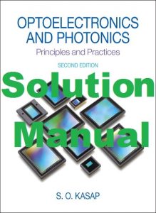 Solution Manual Optoelectronics & Photonics 2nd Edition Safa Kasap