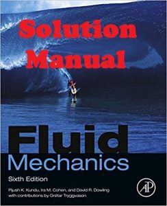 Solution Manual for Fluid Mechanics 6th edition Kundu & Cohen