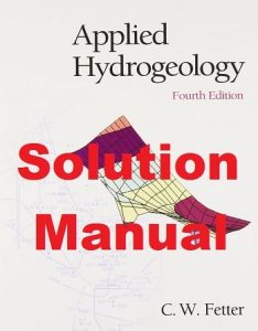 Solution Manual Applied Hydrogeology 4th edition Fetter