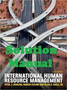 Solution Manual International Human Resource Management 6th edition Peter Dowling & Marion Festing