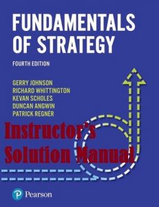 Instructor's Manual Fundamentals of Strategy 4th edition by Gerry Johnson and Kevan Scholes