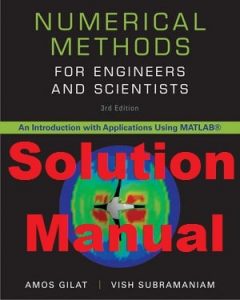 Solution Manual Numerical Methods for Engineers and Scientists 3rd Edition Amos Gilat,
