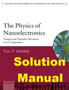 Solution Manual The Physics of Nanoelectronics Tero Heikkila