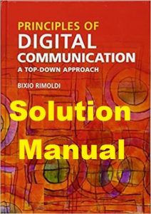 Solution Manual Principles of Digital Communication Bixio Rimoldi