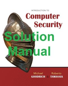 Solution Manual Introduction to Computer Security Michael Goodrich Roberto Tamassia