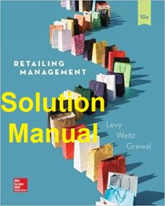 Solution Manual Retailing Management 10th Edition Michael Levy Barton Weitz