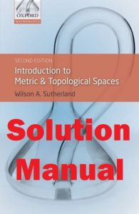 Solution Manual Introduction to Metric and Topological Spaces 2nd Edition Wilson Sutherland