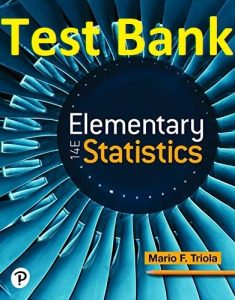 Test Bank Elementary Statistics 14th Edition Mario Triola