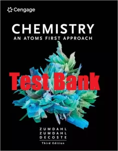 Test Bank Chemistry: An Atoms First Approach 3rd Edition Steven Zumdahl Susan Zumdahl Donald DeCoste
