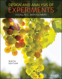 Design and Analysis of Experiments 9th edition Douglas Montgomery