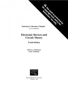 Instructors solution manual to Electronic Devices and Circuit Theory 10th Ed-Robert L. Boylestad, Louis Nashelsky-372pd12mb