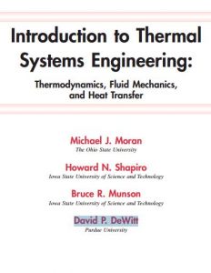 Michael Moran and Howard Shapiro Introduction to Thermal Systems Engineering Download