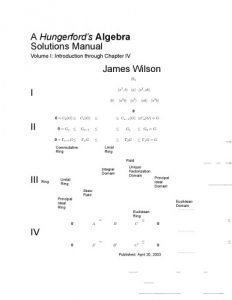Solution Manual for Abstract Algebra, An Introduction - Thomas W. Hungerford