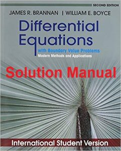 Solution Manual for Differential Equation - James Brannan, William Boyce