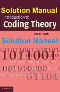 Solution Manual Introduction to Coding Theory Ron Roth