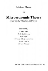 Solution Manual for Microeconomic Theory-Andreu Mas-Colell, Michael D. Whinston, Jerry R. Green-706pd13mb