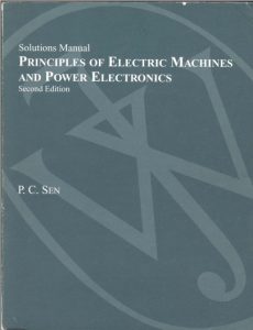 Solution Manual for Principles of Electric Machines and Power Electronics, Second Edition - Paresh C. Sen - 185pd4mb
