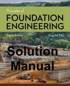 Solution Manual Principles of Foundation Engineering 8th edition Braja Das