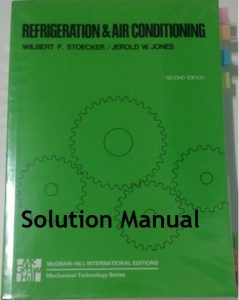 Solution Manual for Refrigeration and Air Conditioning 2nd edition Wilbert Stoecker, Jerold Jones