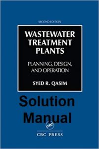Solution Manual Wastewater Treatment Plants Syed Qasim