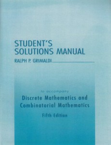 Student Solutions Manual for Discrete and Combinatorial Mathematics 5 th ed - Ralph P. Grimaldi - 1005dj13mb