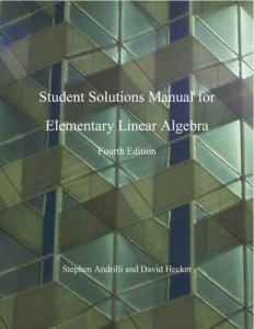 Students Solutions Manual Elementary Linear Algebra, Fourth Edition - Stephen Andrilli, David Hecker 300pd4mb